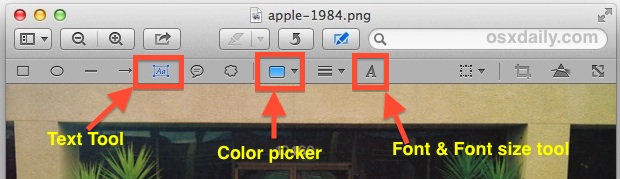  The Preview App Allows You To Add The Text To photos in the Mac OS X