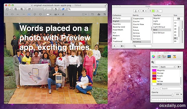  The Preview App Allows You To Add The Text To photos in the Mac OS X