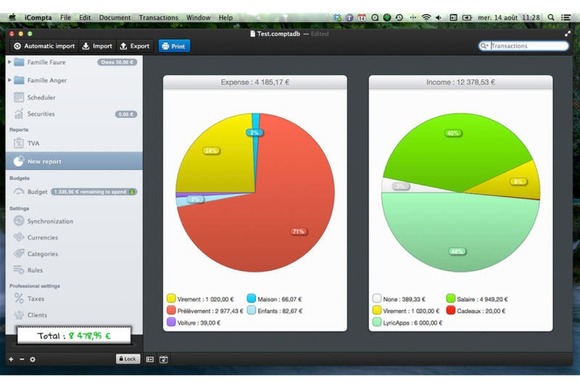 iCompta 5 lets you track your business