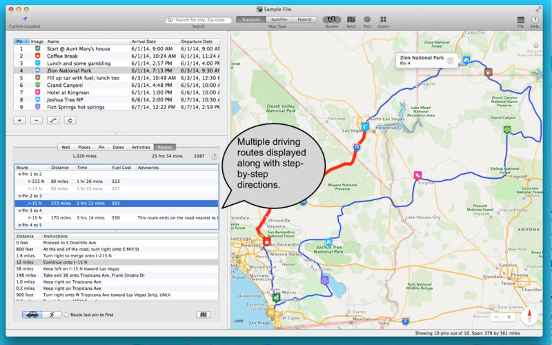 Road Trip Planner helps you organize your journey